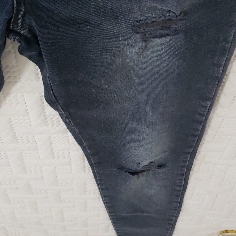 Zara. Basic Denim. Raw Hem Mid -Rise Distressed, … - image 7